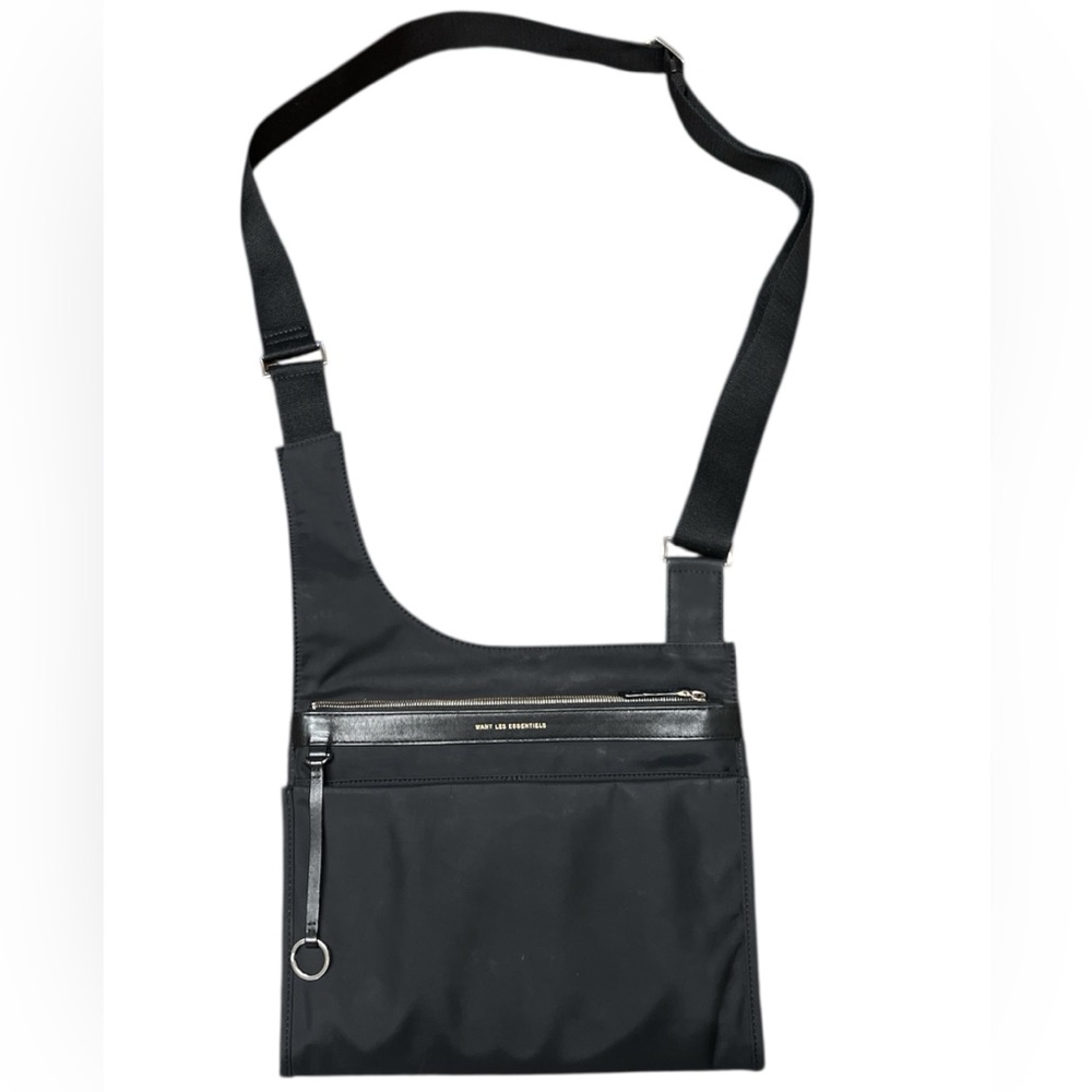 WANT Les Essentiels Black Nylon  Crossbody Messenger Bag